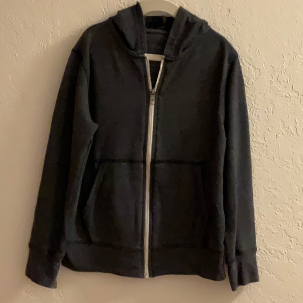Heather Charcoal Gray Zip-Up Hoodie